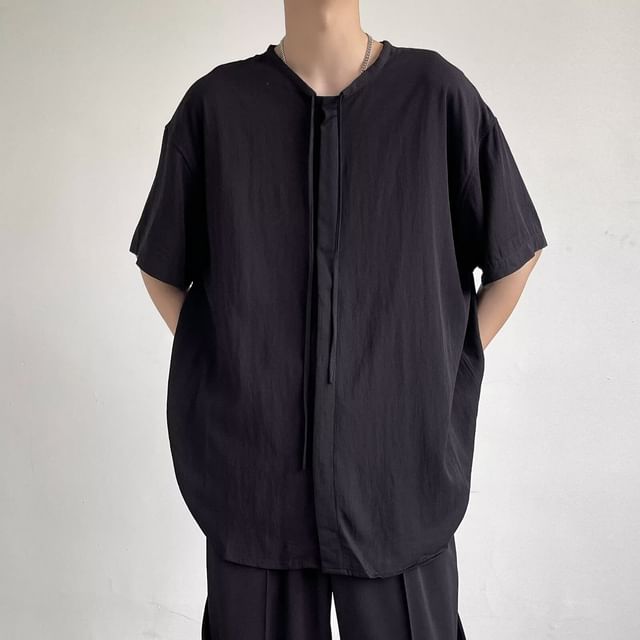 Ateso-Short-Sleeve Plain Shirt