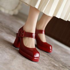 Gimme - Block Heel Platform Mary Jane Shoes