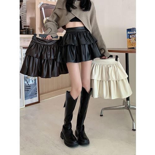 Leather hotsell skirt yesstyle