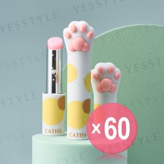 CATISS - Tortoiseshell Cat Paw Lip Balm Berry Flavor & Natural Pink (x60) (Bulk Box)