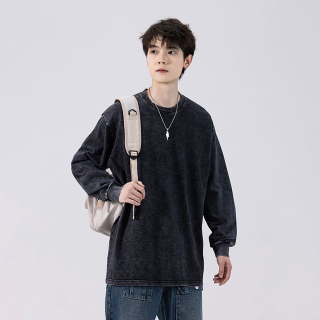 Lefitt-Crewneck Washed Sweatshirt