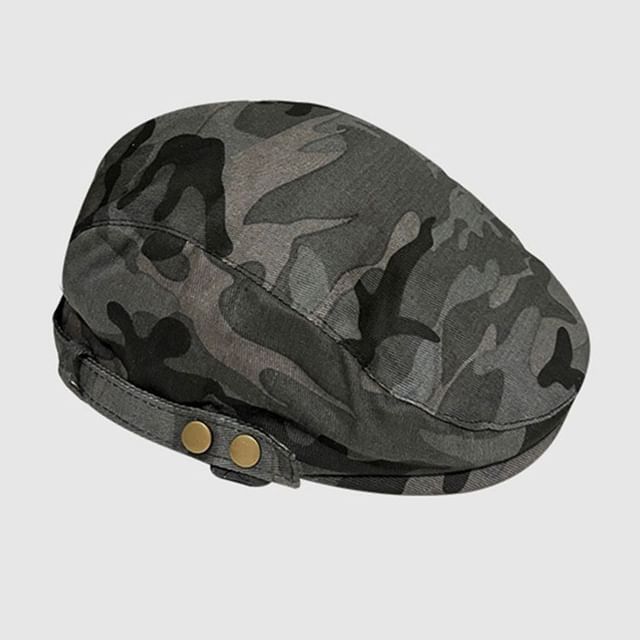 Sparktage-Camo Print Flat Cap