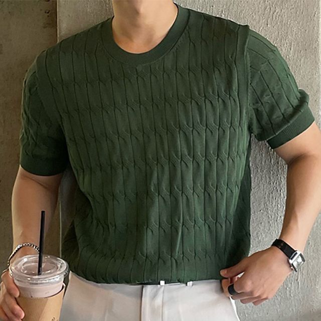 Okwano-Short-Sleeve Knit Top