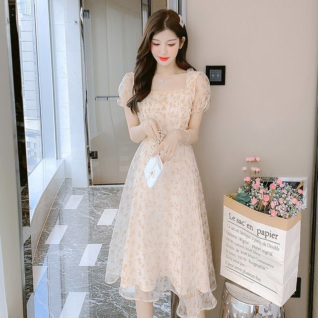 knee length dresses for ladies Maison Tara Savannah Dress, 6 / White main image 1