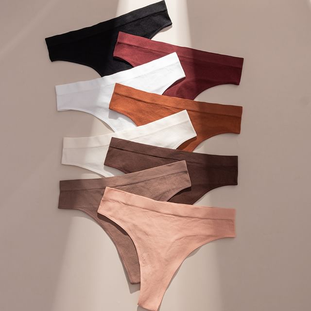 Faiar-Plain Seamless Thongs