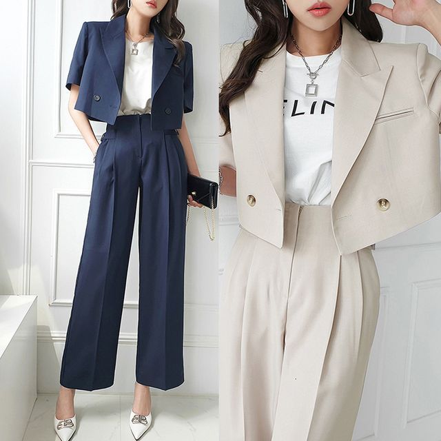 Cassidy - Set: Short-Sleeve Blazer + 