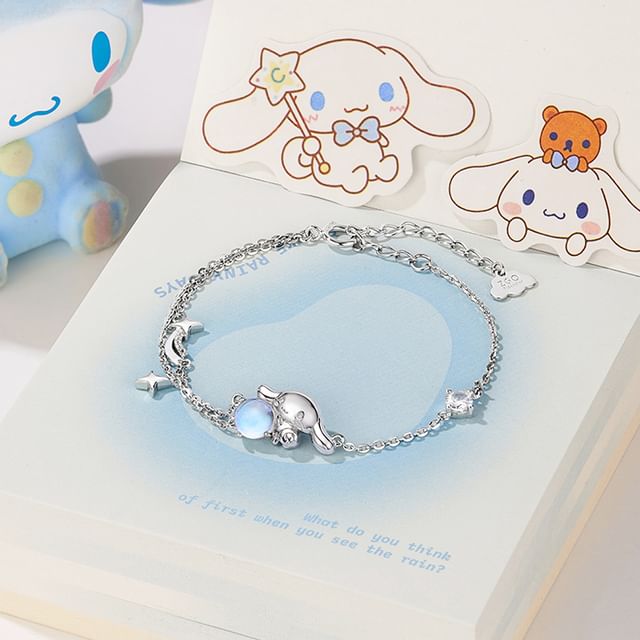 TIDECOLOR-Cinnamoroll Moonstone S925 Sterling Silver Bracelet