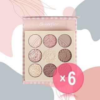 CHEERFLOR - Farley Garden Magic Circle Embossed Eyeshadow - CFR968 Morandi Pink (x6) (Bulk Box)