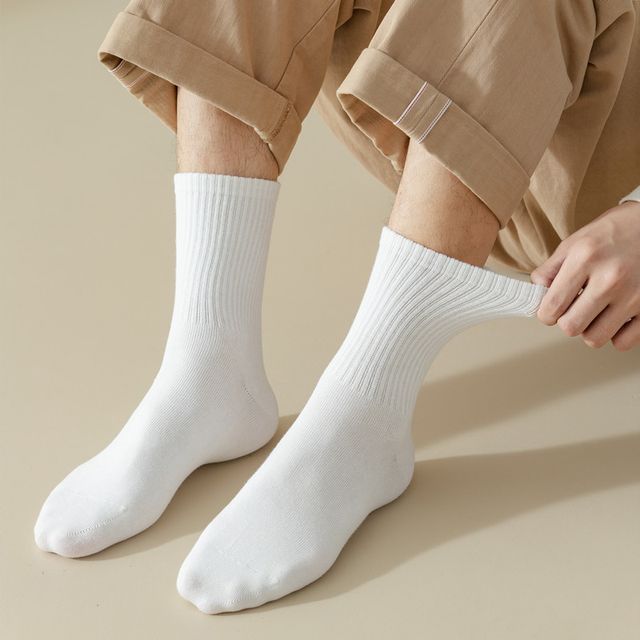 Gentiana-Plain Cotton Socks