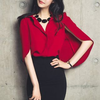 Yilda-Cape-Sleeve Blouse