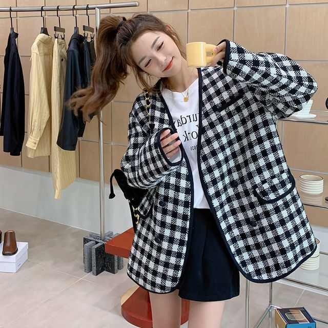 Clothing Yesstyle Plaid Jacket Womens Fashion Plaid Flannel Jacket