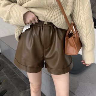 Tonni's - Faux Leather Shorts | YesStyle