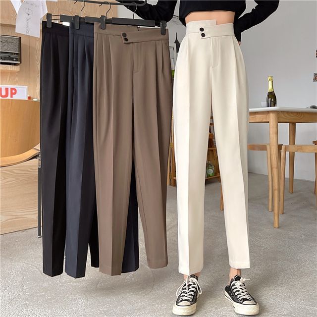 Rorah HighWaist Tapered Dress Pants YesStyle