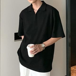 Lingaris-Short-Sleeve V-Neck Polo Shirt