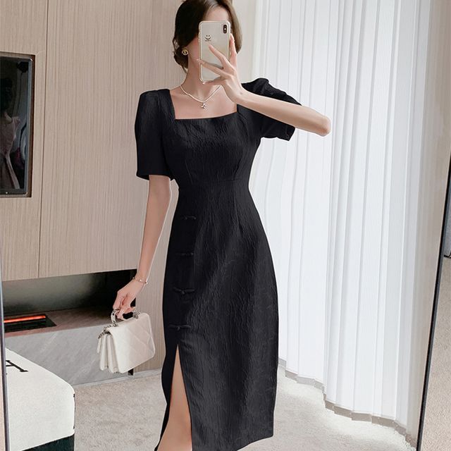 navy blue dresses Navy Blue Evening Gowns Long Satin Split Prom Dresses S6535 –  Simplepromdress