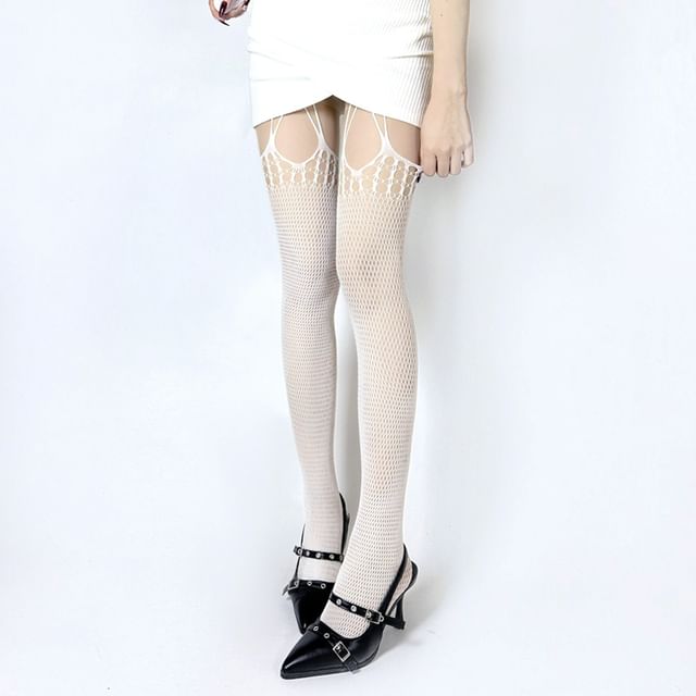 Gentiana-Plain Cutout Tights