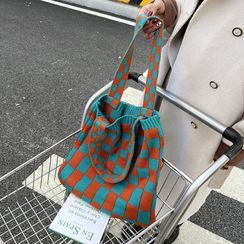 Mulgam(ムルガム) - Checker Print Knit Tote Bag