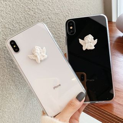 OUROBA - Clear Mobile Case with Angel Motif - iPhone 11 Pro Max / 11 Pro / 11 / XS Max / XS / XR / X / 8 / 8 Plus / 7 / 7 Plus / 6S / 6S Plus OUROBA - Clear Mobile Case with Angel Motif - iPhone 11 Pro Max / 11 Pro / 11 / XS Max / XS / XR / X / 8 / 8 Plus / 7 / 7 Plus / 6S / 6S Plus