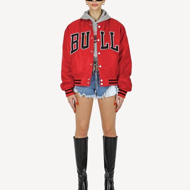 LIPHOP Letter Patch Stadium Jacket YesStyle