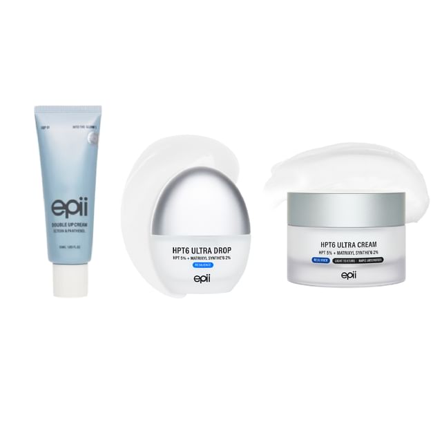epii-Bundle Double Up Cream Ectoin Panthenol HPT6 Ultra Drop 5 HPT6 Ultra Cream 5-3 Pcs