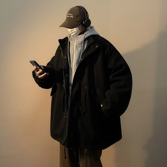 Hushgrain-Long-Sleeve Mock Two-Piece Hooded Jacket