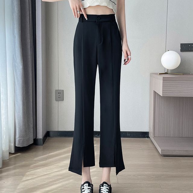 high waisted black dress pants for women Alloy Apparel Tall High Waist Flare Dress Pants for Women in Black Size XL main image 0