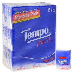 Tempo - Tempo迷你纸手巾(天然无味, 36包) Tempo - Tempo迷你纸手巾(天然无味, 36包)