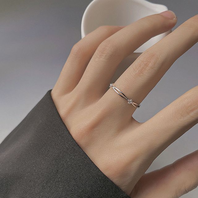 Gaya-Rhinestone Open Ring