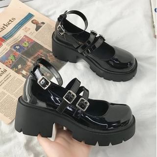bolitin platform heel mary janes black 40