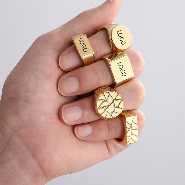 Tenri-Square Signet Ring