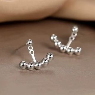 Parskletie-Beaded Sterling Silver Ear Jacket