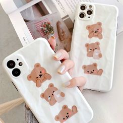 SIFFU - Bear Print Phone Case - iPhone 11 Pro Max / 11 Pro / 11 / XS Max / XS / XR / X / 8 / 8 Plus / 7 / 7 Plus / 6s / 6s Plus SIFFU - Bear Print Phone Case - iPhone 11 Pro Max / 11 Pro / 11 / XS Max / XS / XR / X / 8 / 8 Plus / 7 / 7 Plus / 6s / 6s Plus