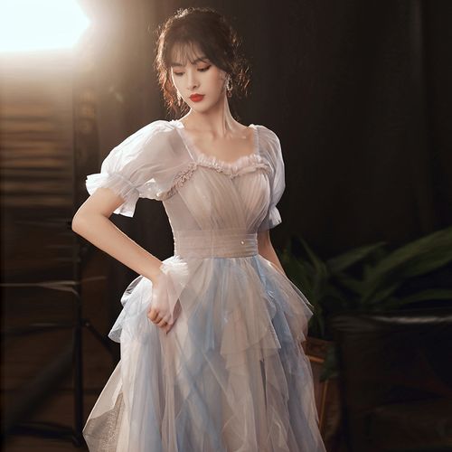 Daintonie - Short-Sleeve A-Line Wedding Gown