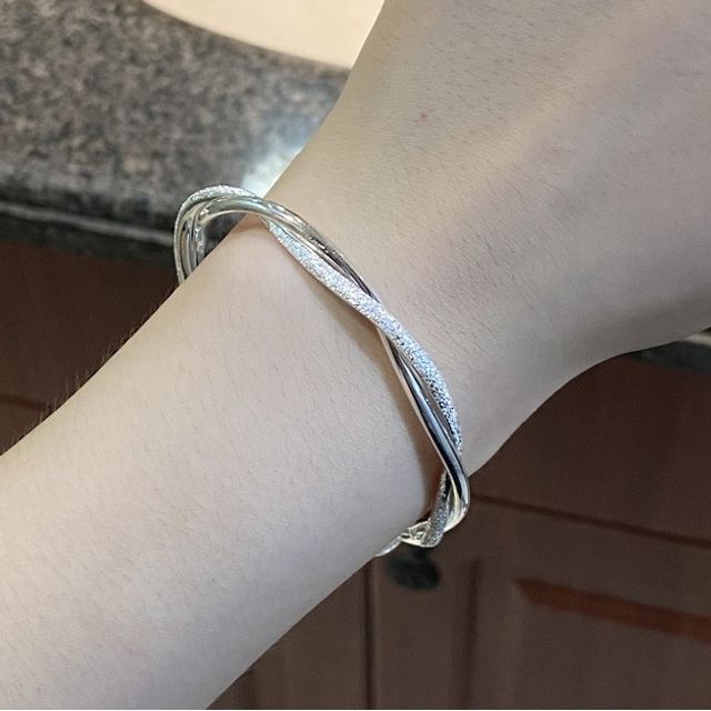 Hansha-Twisted Alloy Open Bangle
