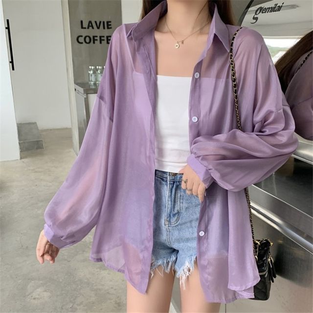 Muezz-Long-Sleeve Plain Shirt