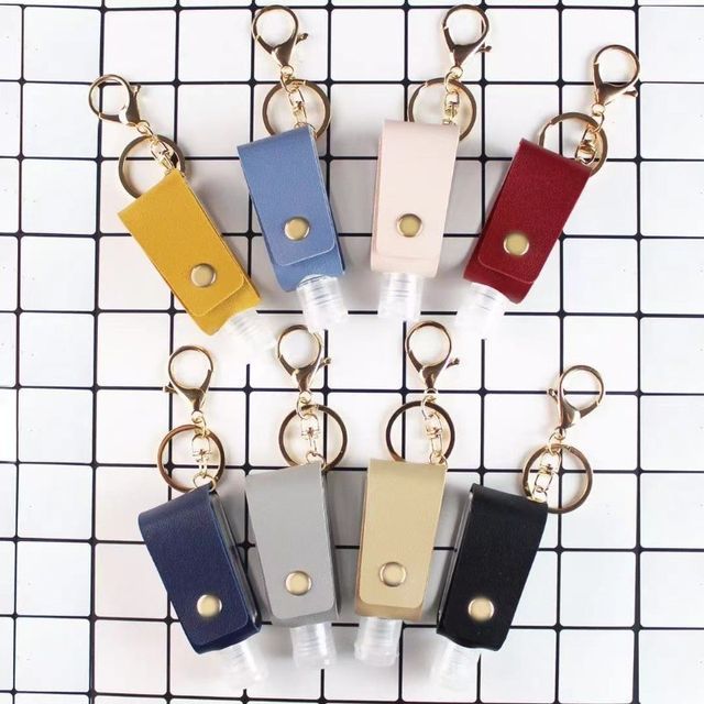 Kujos Faux Leather Hand Sanitizer Holder Keychain YesStyle