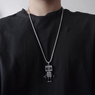 Can robot pendant with 32" chain Necklace US SELLER 