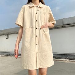 Guajillo - 口袋短袖襯衫連衣裙 Guajillo - 口袋短袖襯衫連衣裙