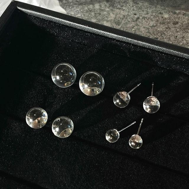 Rodiv-Glass Bead Stud Earring Various Designs