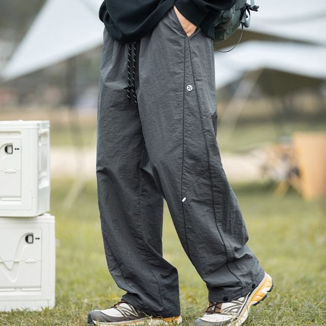 Really Point-High Waist Plain Wide Leg Cargo Pants