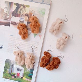 teddy bear earrings