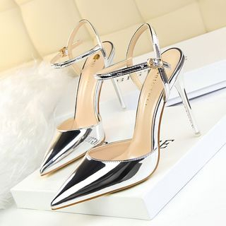 TREL - Wet-Look High-Heel Sandals | YesStyle