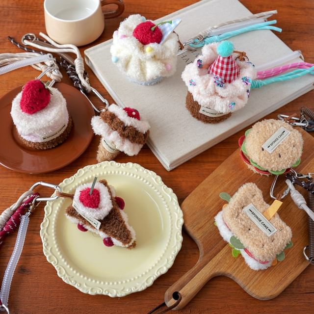 Masoom-Cake Plush Bag Charm Keyring Various Designs