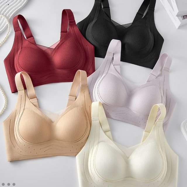 HYG Lingerie-Plain Seamless Wireless Bra