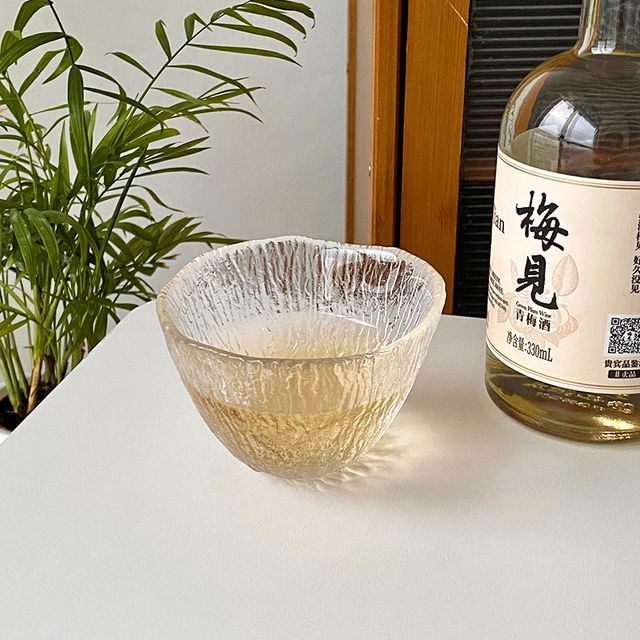 Irregular Textured Glass Drinking Cup