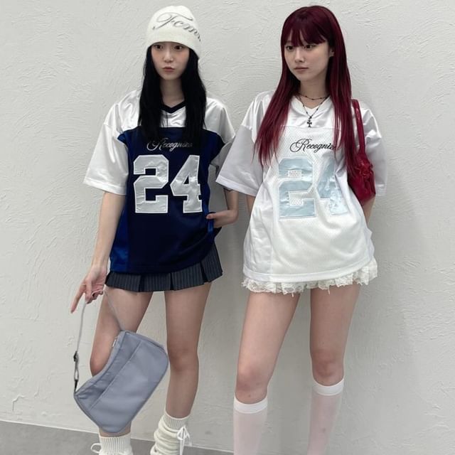 2色 Tシャツ アルファベット Round neck loose T-shirt FPAR / FORTY PERCENTS AGAINST RIGHTS (フォーティーパーセント
