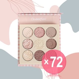 CHEERFLOR - Farley Garden Magic Circle Embossed Eyeshadow - CFR968 Morandi Pink (x72) (Bulk Box)
