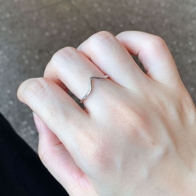 PANGU-Wavy Stainless Steel Open Ring