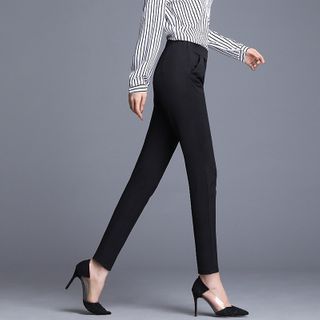 Happo - High-Waist Skinny Dress Pants 