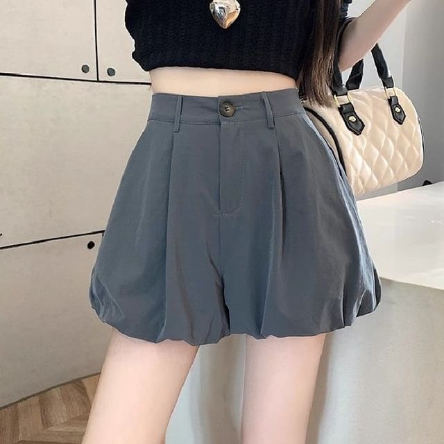 Cloud Nine-High Waist Plain Dress Shorts